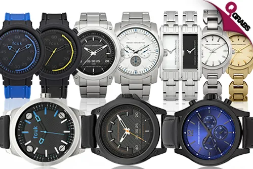 From QR179, Tell Time in Style with a FCUK Watch for HIM or HER - Choose from 11 Classic Designs! (Up to QR691 Value)